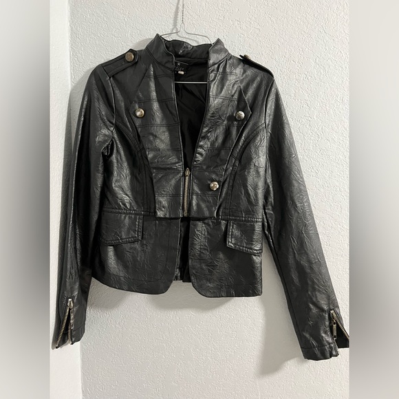 Faux Leather Jacket (Ashley by 26 International) - Picture 1 of 9